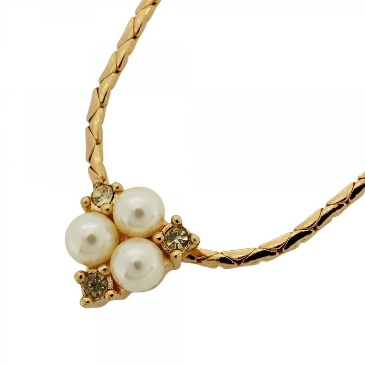 Dior ゴールドメッキ パール ネックレス Dior ゴールドメッキ パール付きネックレス - メルカリ