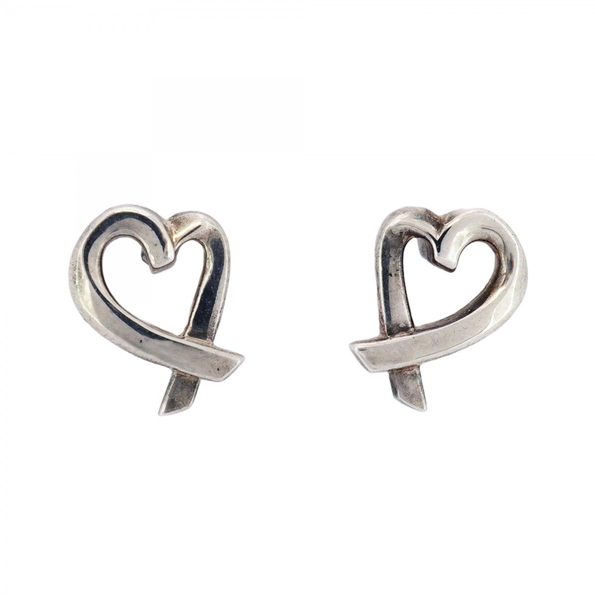 5jpb0292】ティファニー ピアス ラビングハート シルバー925【中古
