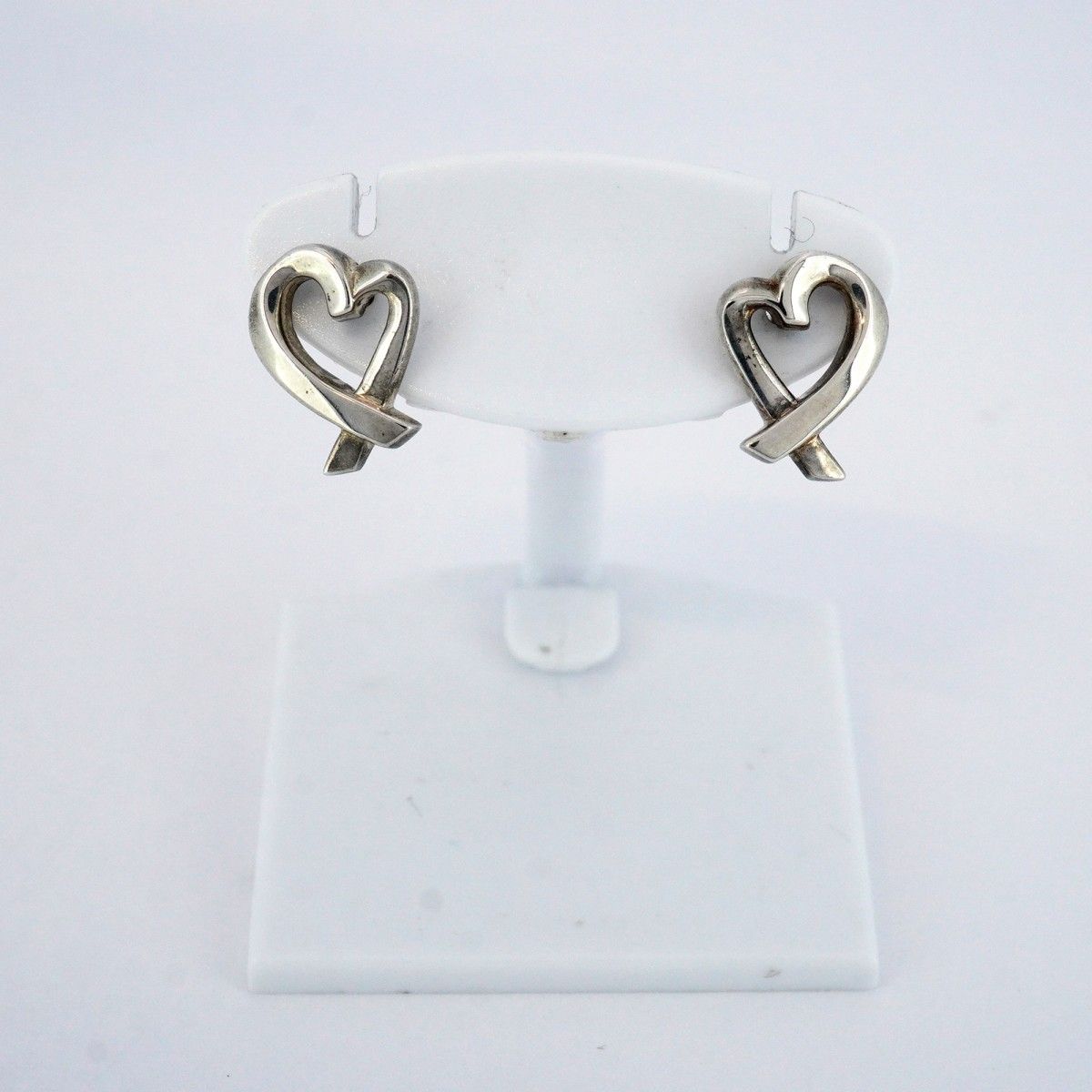 5jpb0292】ティファニー ピアス ラビングハート シルバー925【中古