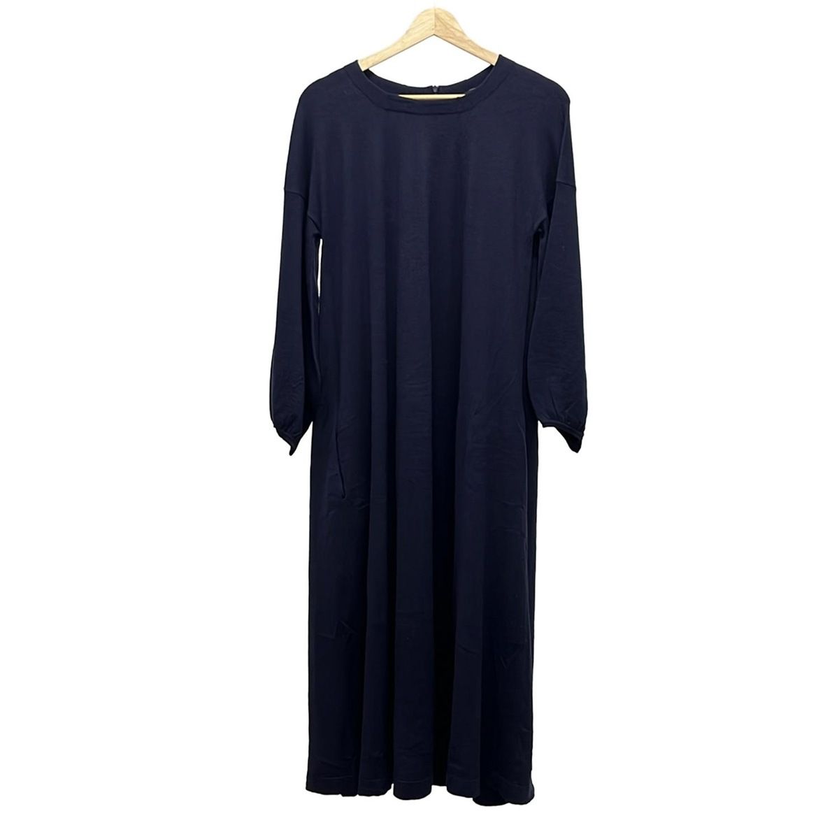 ◾️定価140,400円　ドゥロワー　drawer　ワンピース　シルク　ネイビー Drawer(ドゥロワー) ワンピース レディース美品 - ネイビー クルー