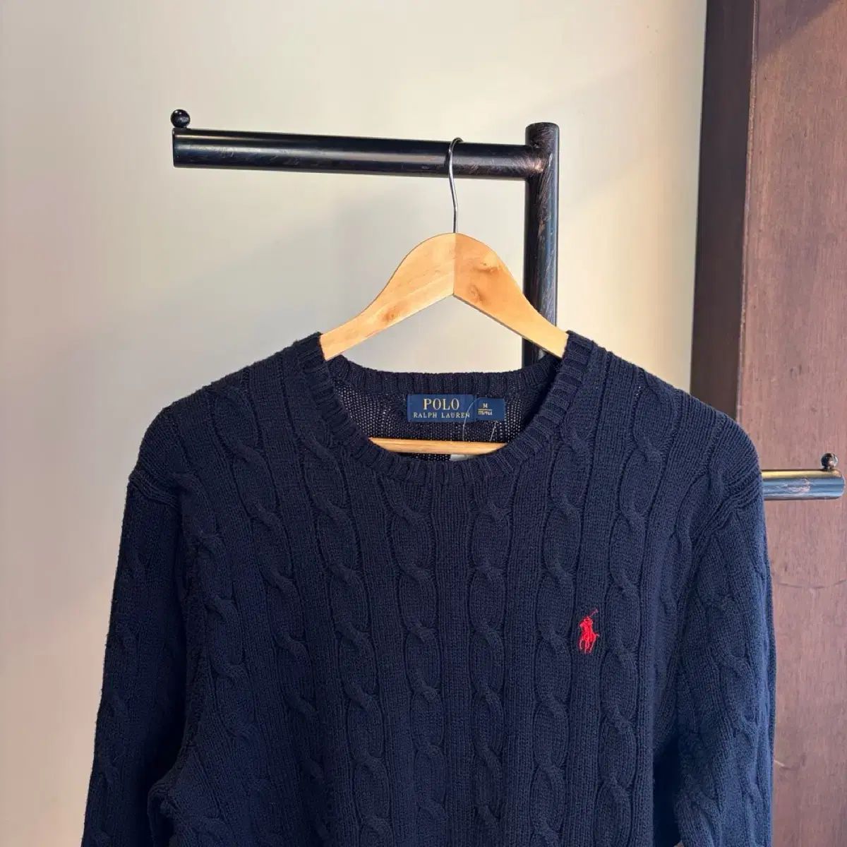ケーブルニット セーター XS POLO コットン ラルフローレン ポニー U 