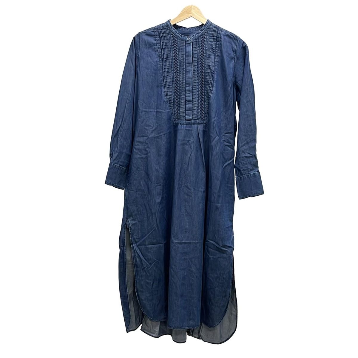 Pheeta フィータ ワンピース サイズ2 M レディース - ブルー クルーネック 長袖 ロング デニム