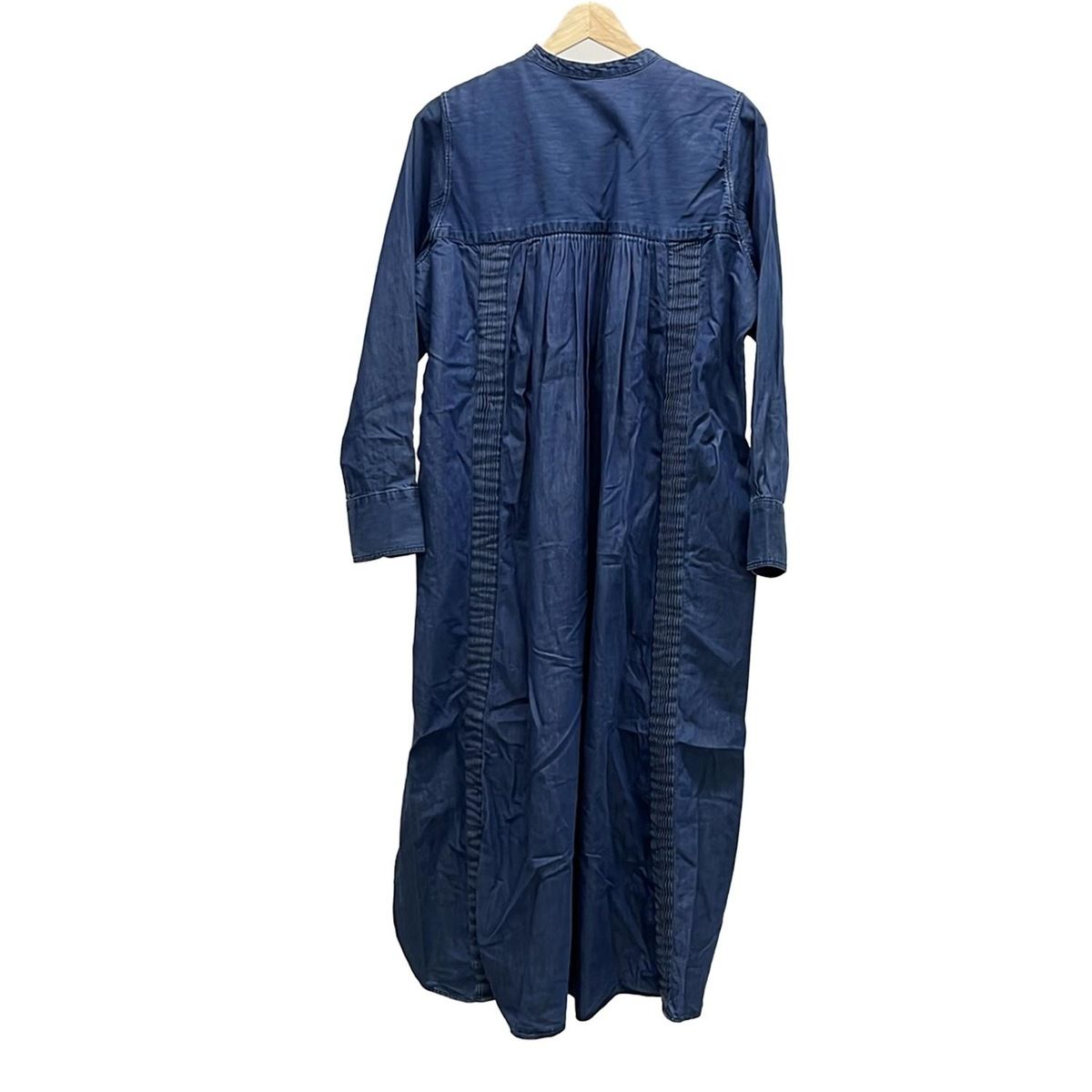 Pheeta フィータ ワンピース サイズ2 M レディース - ブルー クルーネック 長袖 ロング デニム