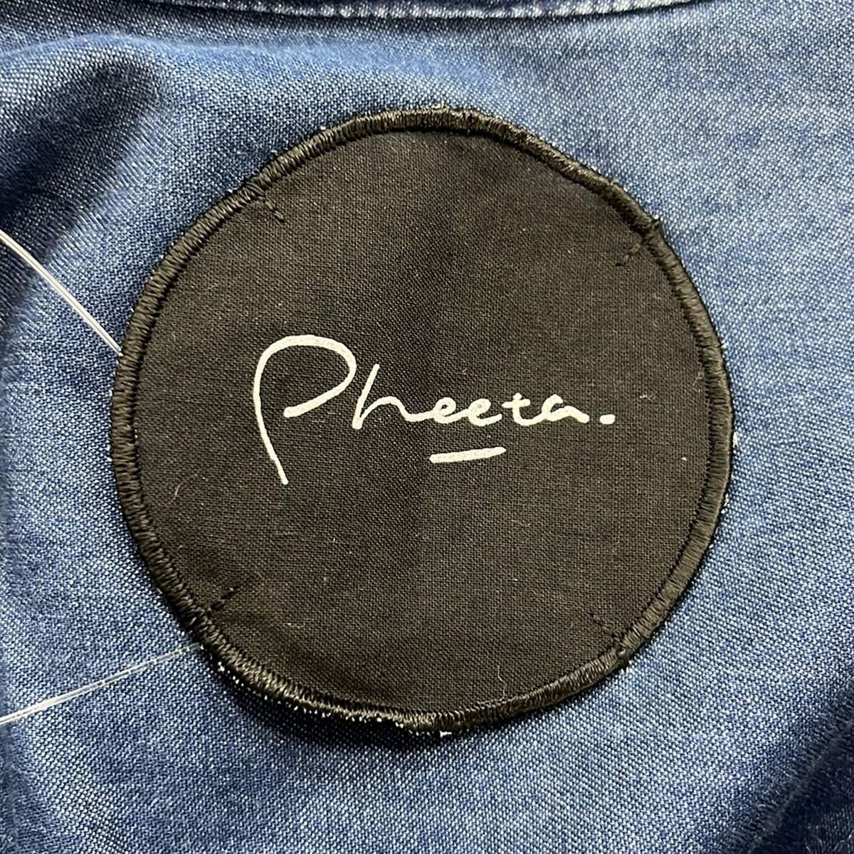  Pheeta フィータ ワンピース サイズ2 M レディース ブルー クルーネック 長袖 ロング デニム その他 ワンピース