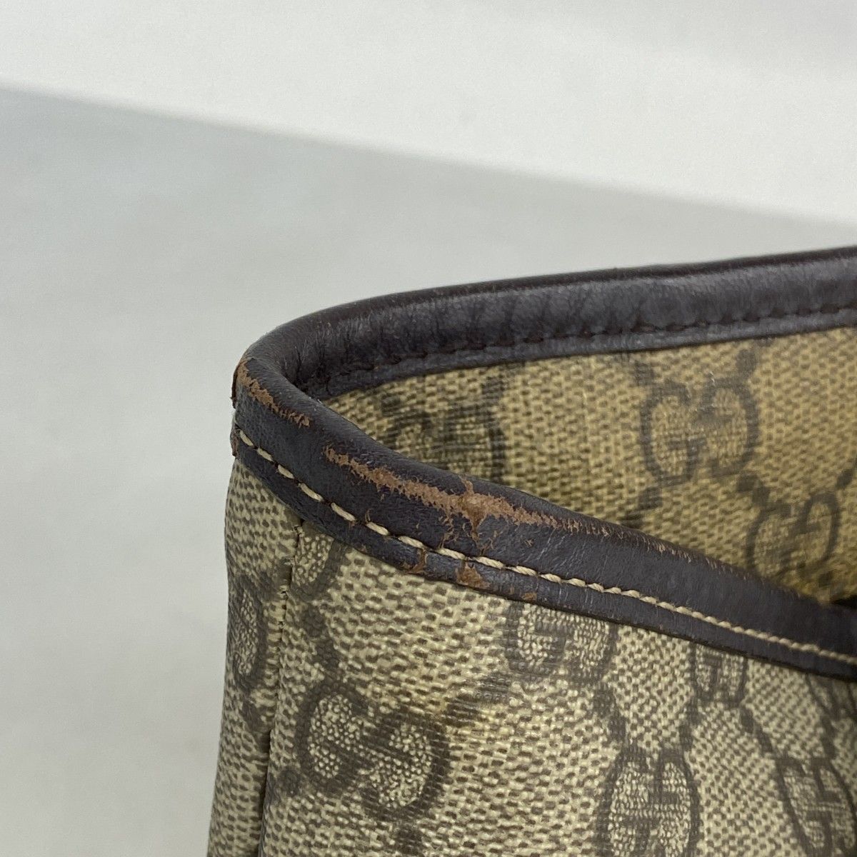 5pb2905】グッチ トートバッグ GGスプリーム 211138 PVC ブラウン