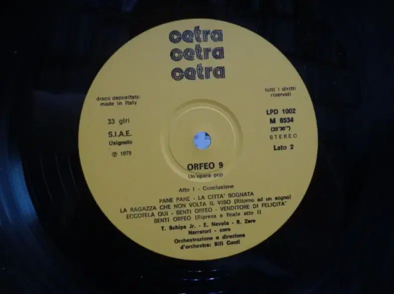  ITALY LP Tito Schipa Jr ー Orfeo 9 ポスター その他 楽器 機材