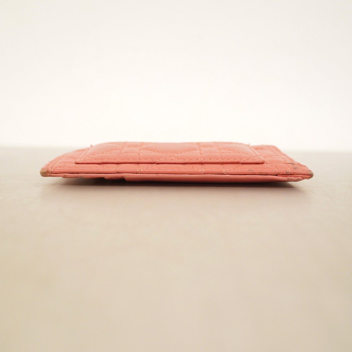 5 pb 3045 クリスチャンディオール コインケース カナージュ レザー ピンク ゴールド金具 レディース