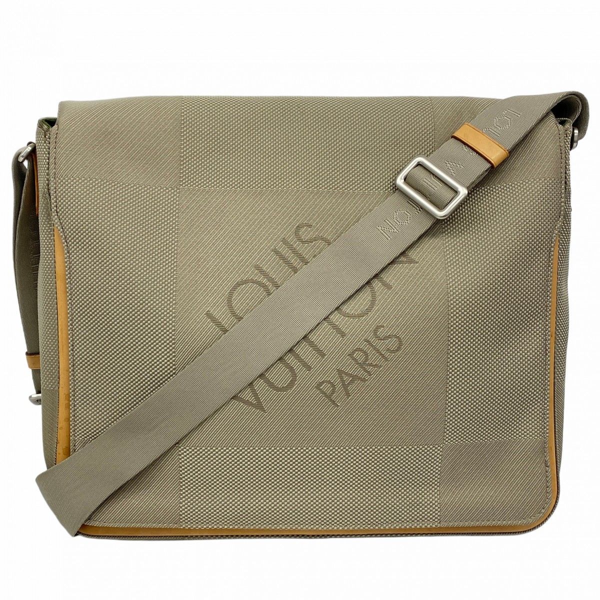 5 pb 3076-r ルイヴィトン ショルダーバッグ ダミエ ジェアン メサジェ M 93031 サーブル メンズ