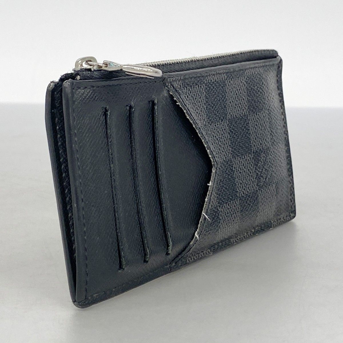 5 pc 3151 ルイヴィトン コインケース ダミエ グラフィット コインカードホルダー N 64038 ブラック メンズ