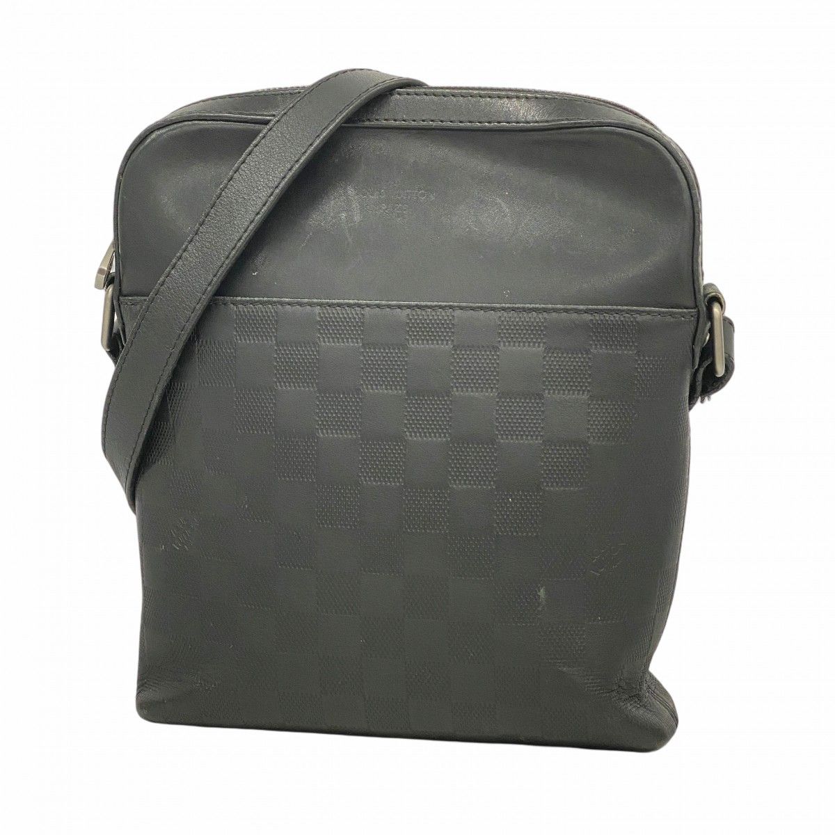 5 pc 3198 ルイヴィトン ショルダーバッグ ダミエ アンフィニ ポシェットディストリクト N 23355 オニキス メンズ