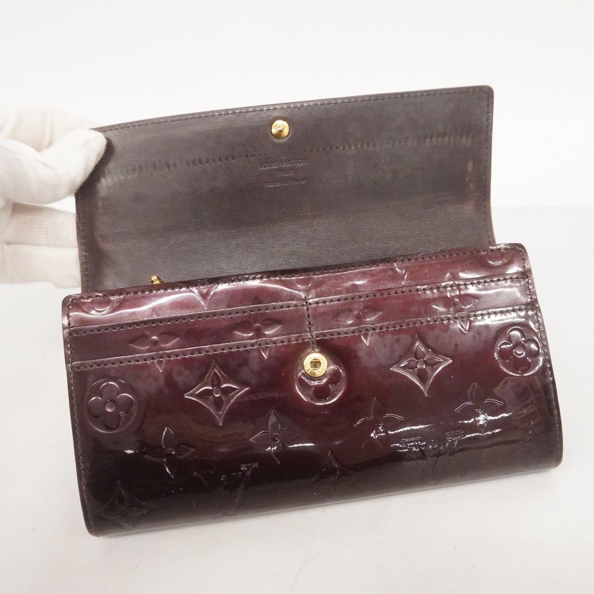 5pc3276】ルイヴィトン 長財布 ヴェルニ ポルトフォイユサラ M93524