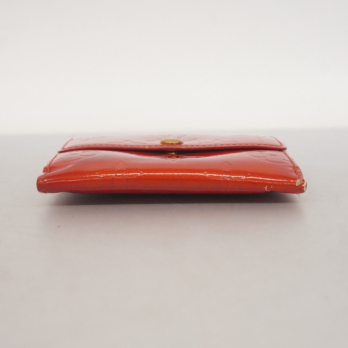 5 pc 3277 ルイヴィトン カードケース ヴェルニ ラドロー M 91090 ルージュ レディース