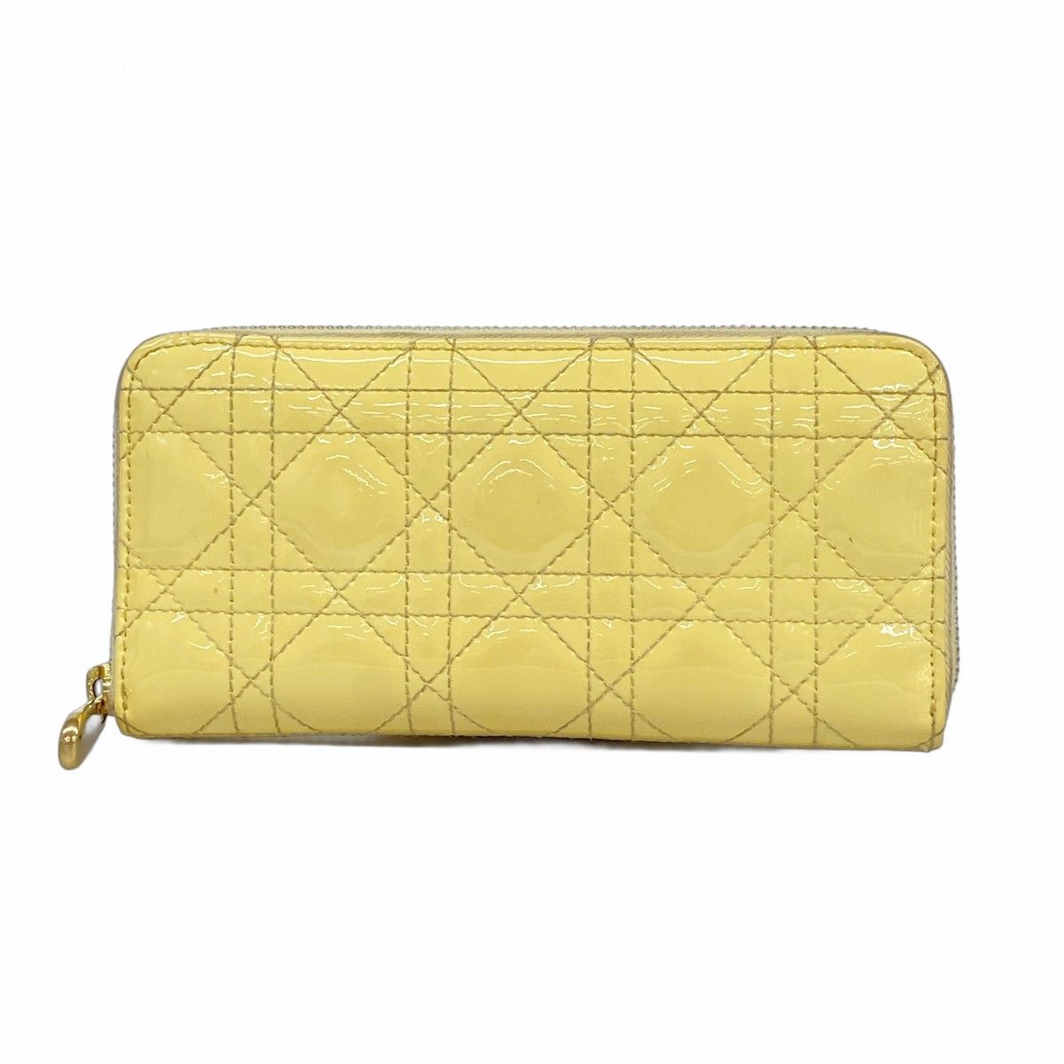 クリスチャンディオール　イエロー折り財布　used Christian Dior（クリスチャン・ディオール） 中古 三折財布小銭入付き