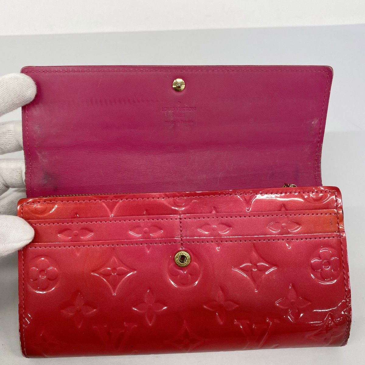 5pc3311】ルイヴィトン 長財布 ヴェルニ ポルトフォイユサラ M93633