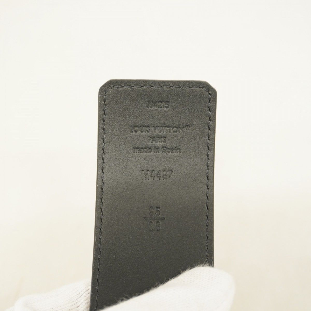 5 pc 3334 ルイヴィトン ベルト モノグラム トリヨン LVイニシャル 40 MM リバーシブル M 4487 ブラック メンズ