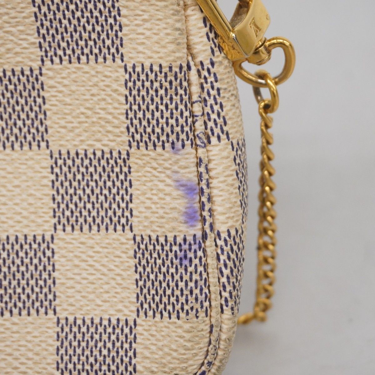 【5pc3395】ルイヴィトン ポーチ ダミエ・アズール ミニポシェットアクセソワール N58010 ホワイト【中古】レディース 5pc3395】ルイヴィトン ポーチ ダミエ・アズール ミニポシェットアクセ