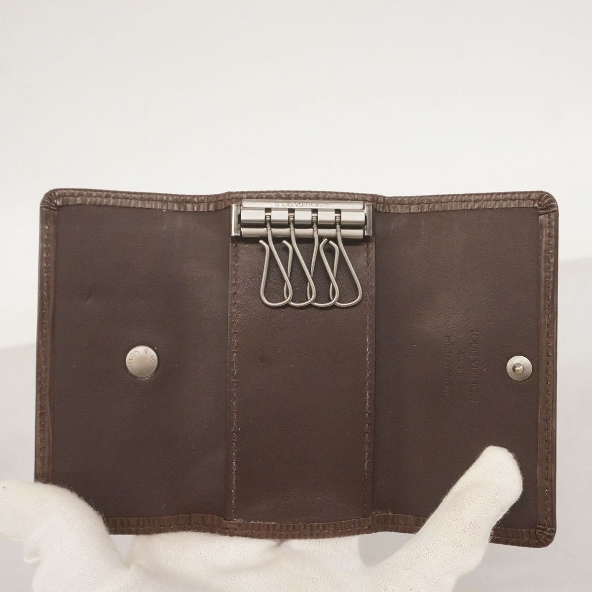  5 pc 3396 ルイヴィトン キーケース エピ ミュルティクレ4 M 6382 D モカ メンズ レディース ユニセックス キーケース 小物