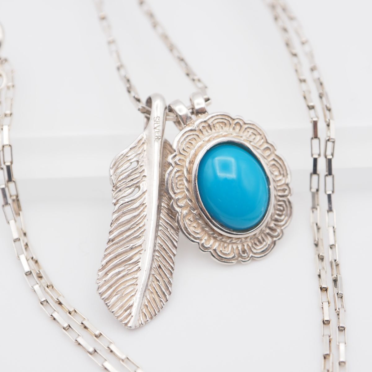 レディース L196 ターコイズ トルコ石 STERLING SILVER925刻印 
