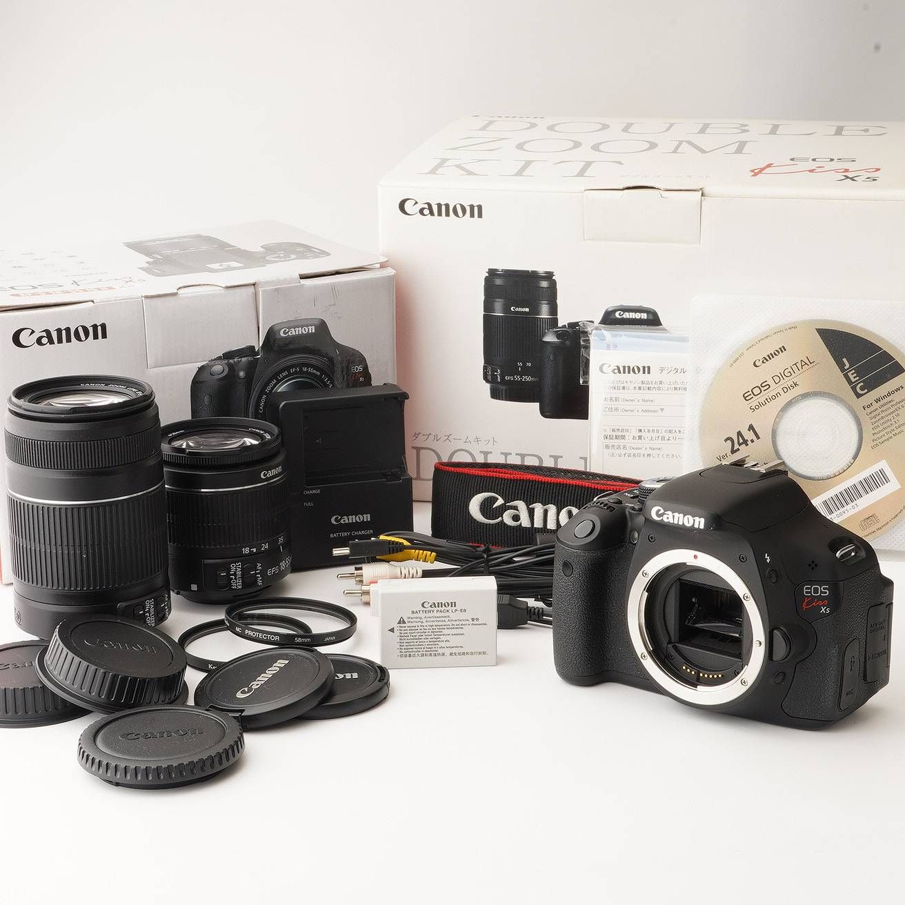 ジャンク品】Canon EOS Kiss X5 本体・EFS55-250mm ジャンク】Canon