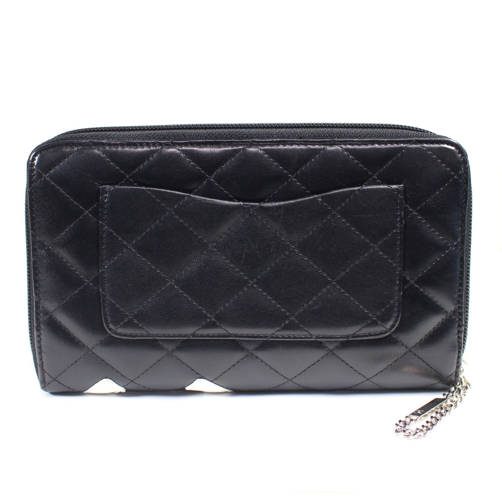 CHANEL カンボンライン 長財布 黒✕白 CHANEL(シャネル) 長財布 カンボンライン 黒×白 ラムスキン - メルカリ
