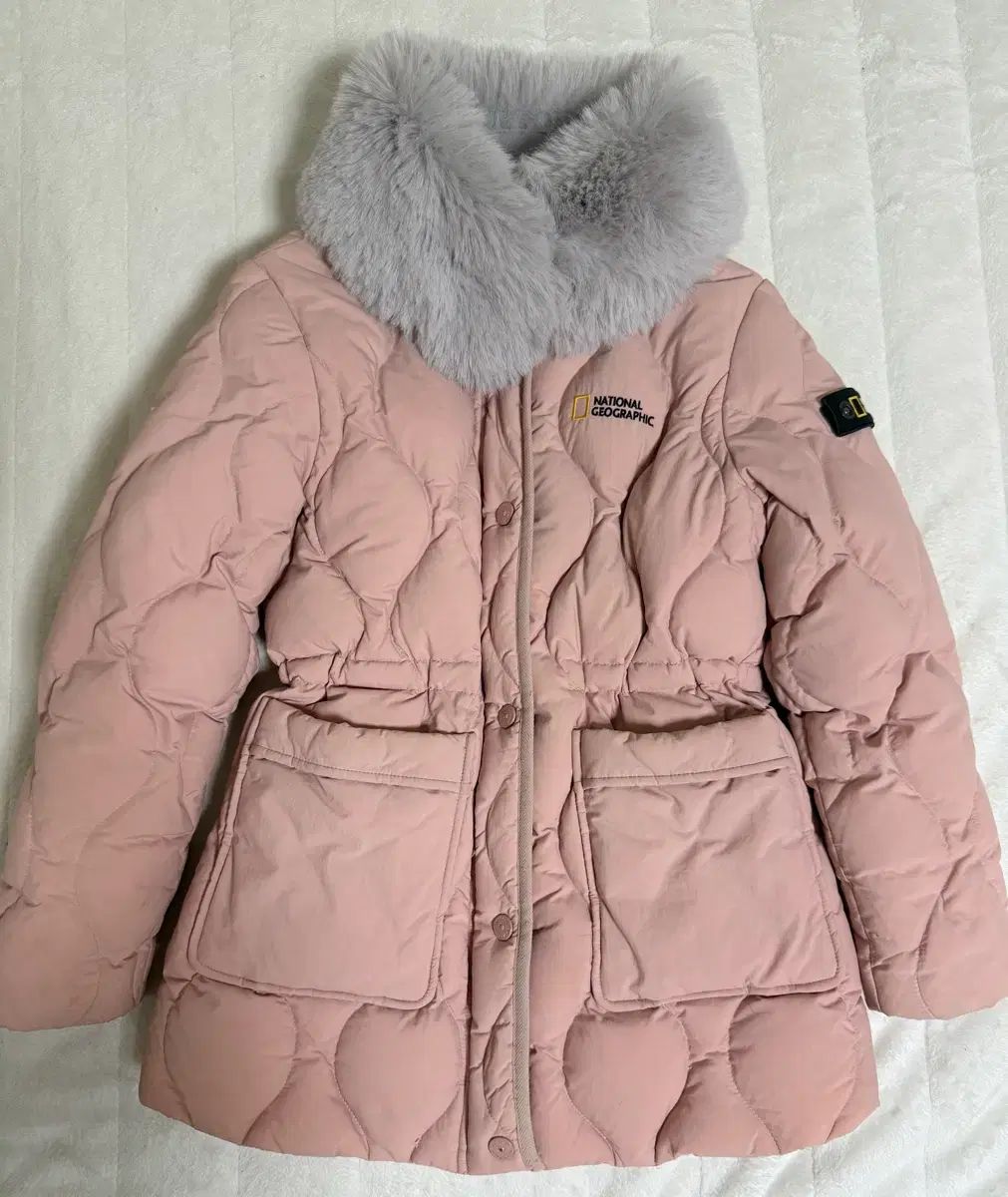ナショナルジオグラフィック キッズ 女の子 ファー ダウン ジャケット