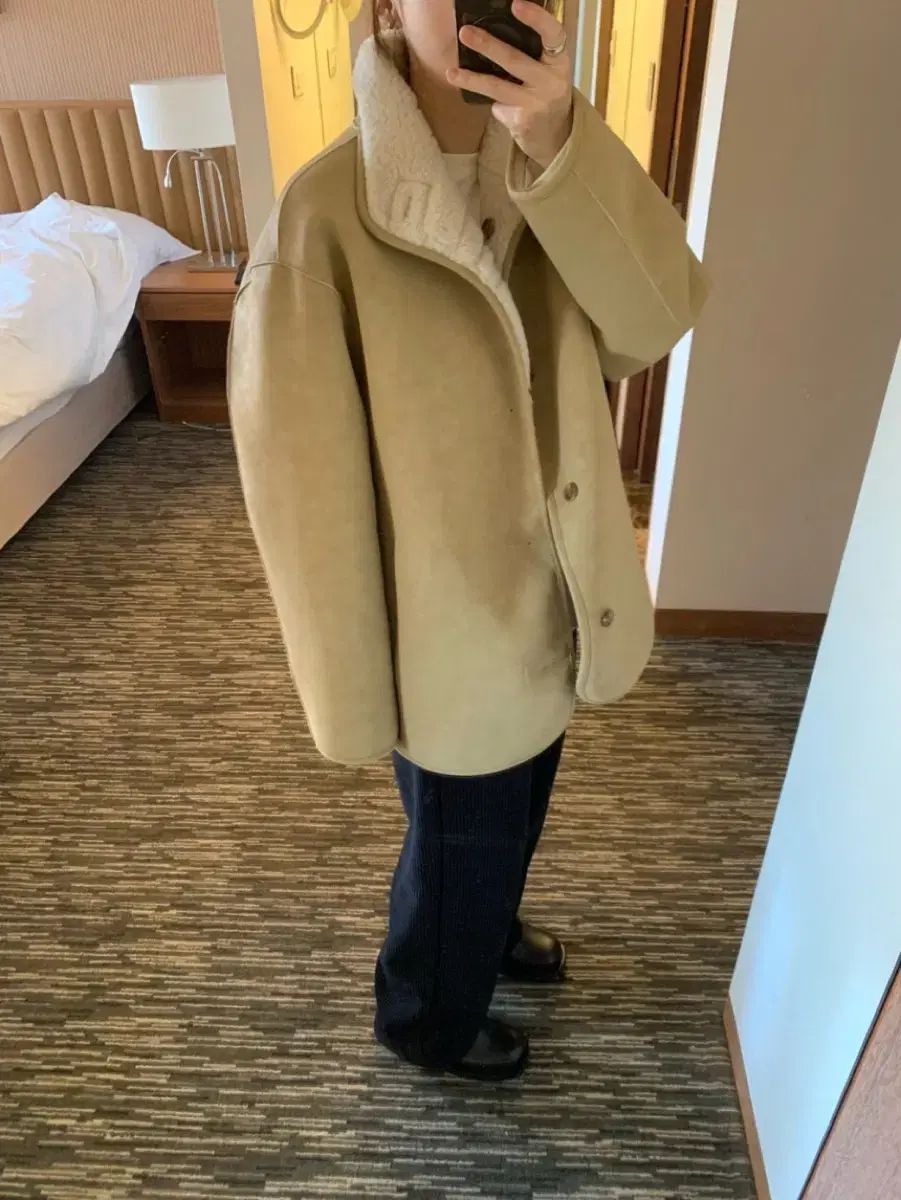 flanel 플라넬 シアリング リバーシブル ムートン