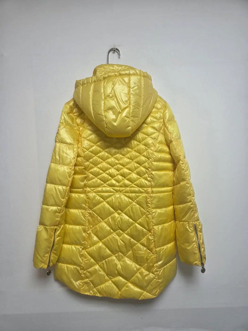 フェルト レディース 軽量 フード ダウン イエロー S