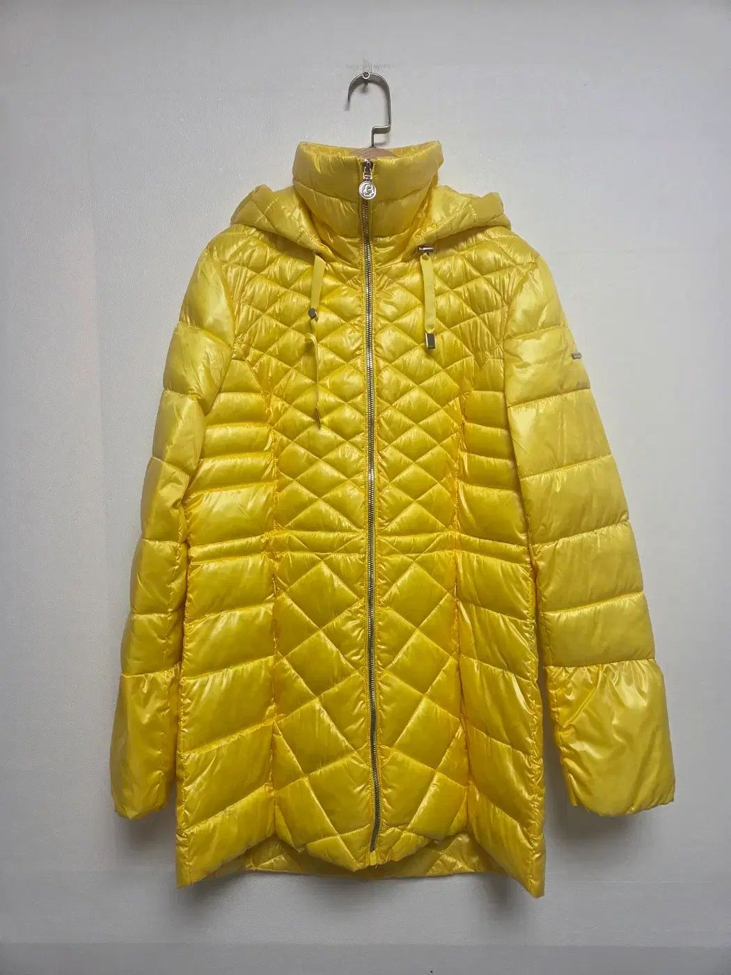 フェルト レディース 軽量 フード ダウン イエロー S