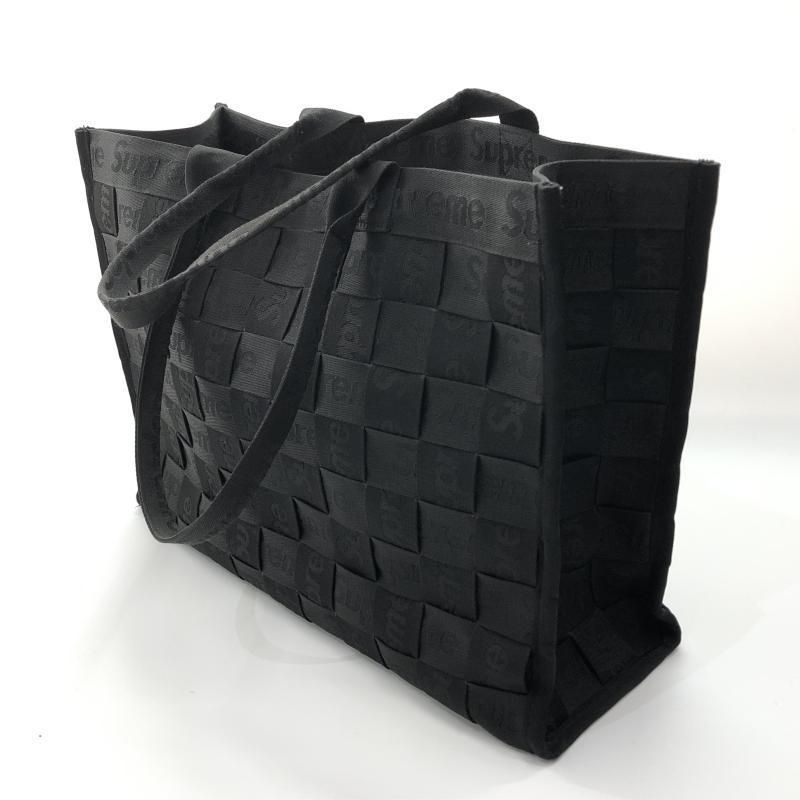 中古】Supreme 23SS Woven Large Tote Bag トートバッグ ブラック
