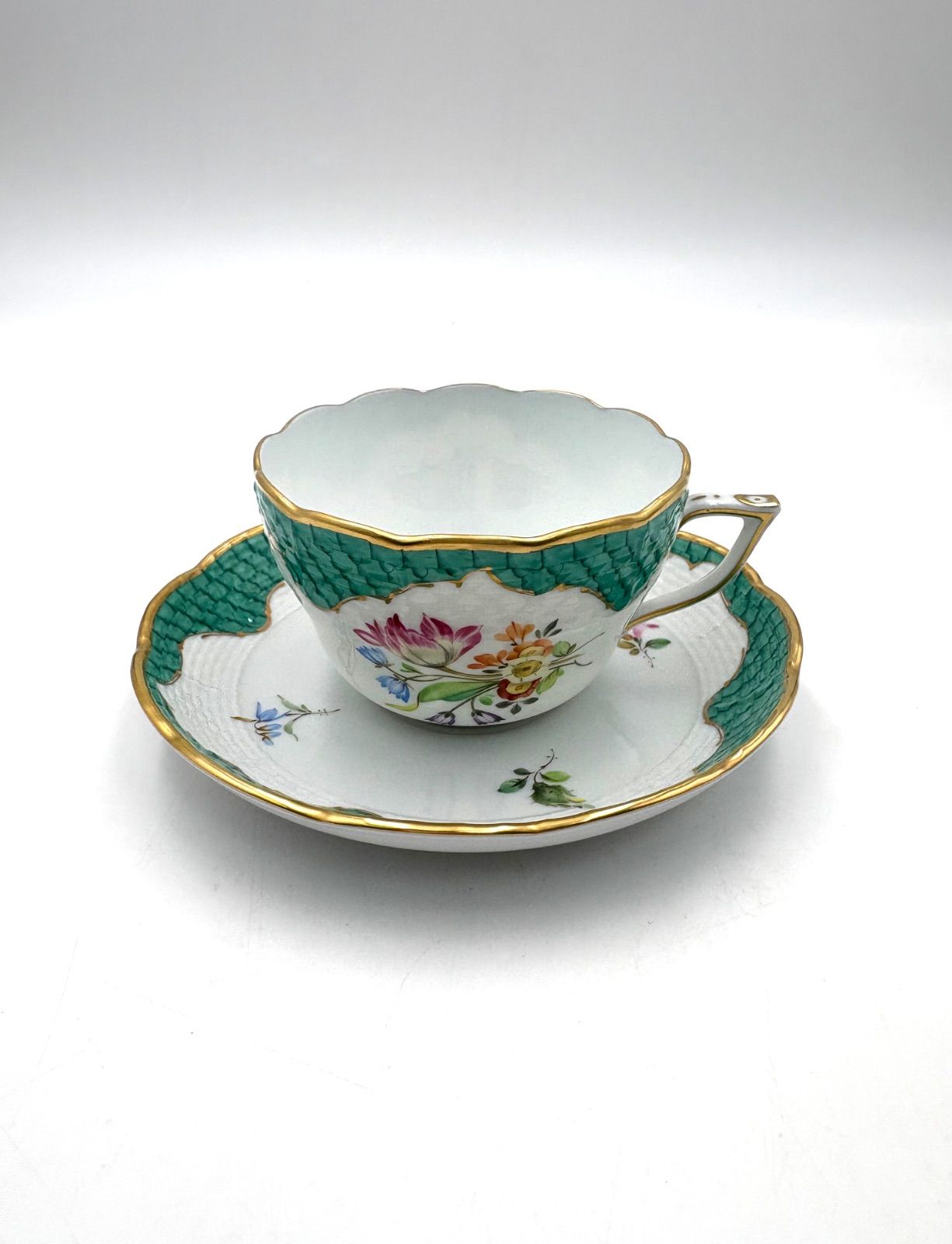 HEREND ヘレンド ハイランドフラワー ティーカップ-ソーサー