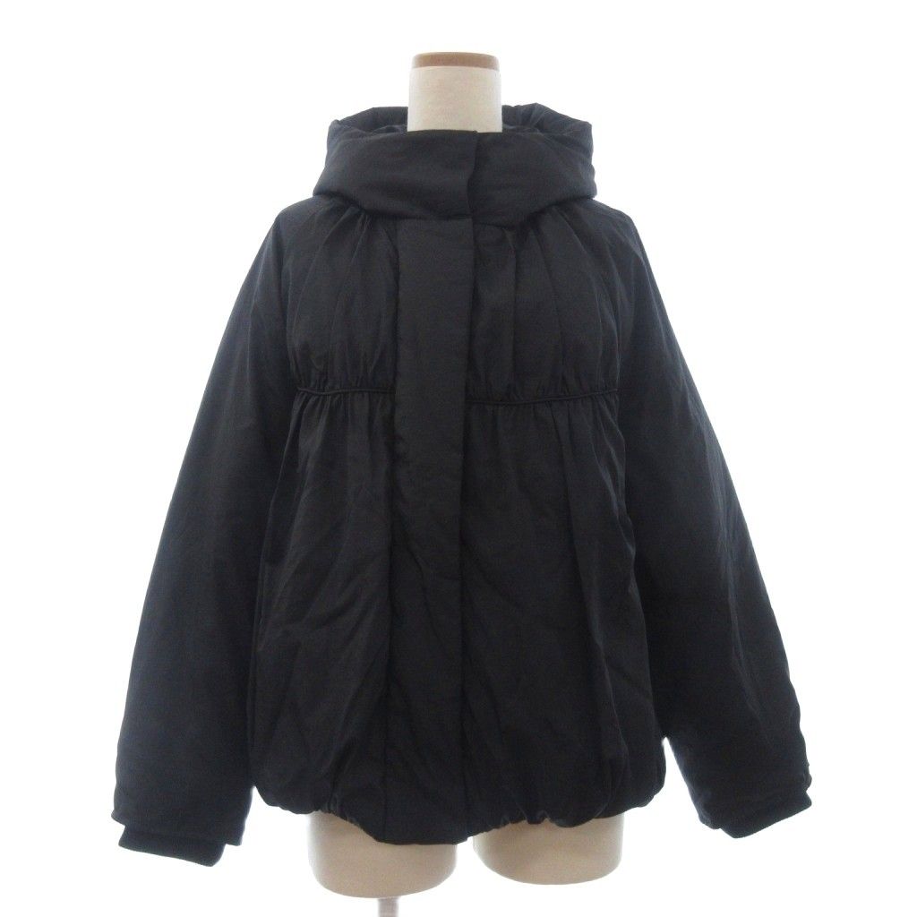 アダムエロペ Adam et Rope SALON ダウンジャケット 長袖 ショート丈 無地 黒 ブラック F