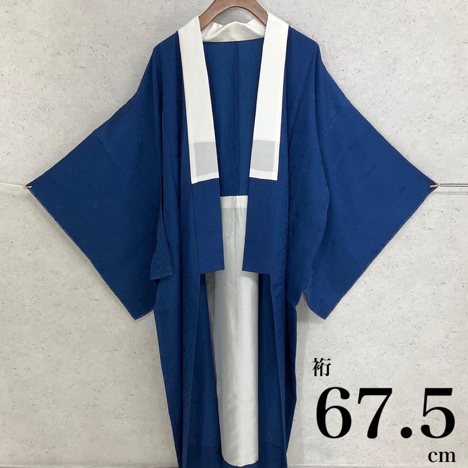 kimono one 同然 長襦袢 正絹 仕付け糸付き 単衣 袖無双 白半衿付き 居敷当て付き 衣紋抜き付き 清水屋 裄長 裄67 ５肩丈130 小紋紬附下訪問着留袖袷単衣夏着物 K 1309