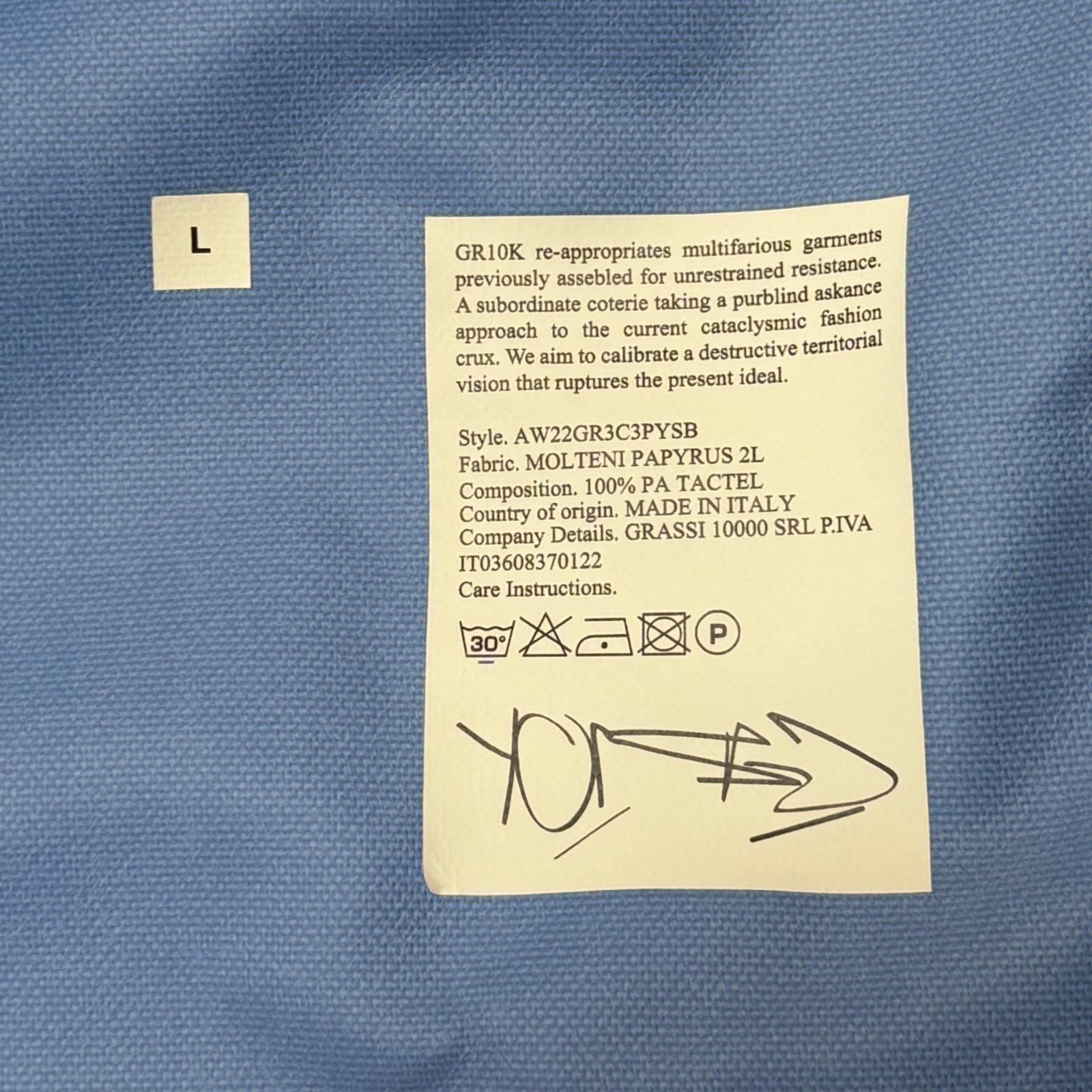参考上代86900円 GR10K 22AW FOWLER WRP JACKET ナイロンジャケット 