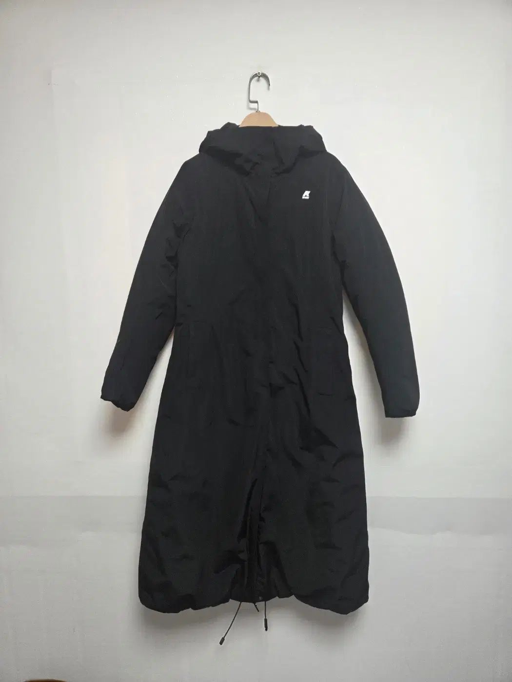 K WAY ケーウェイ レディース クレメンス サーモ サテン ロングダウンジャケット ブラック XS