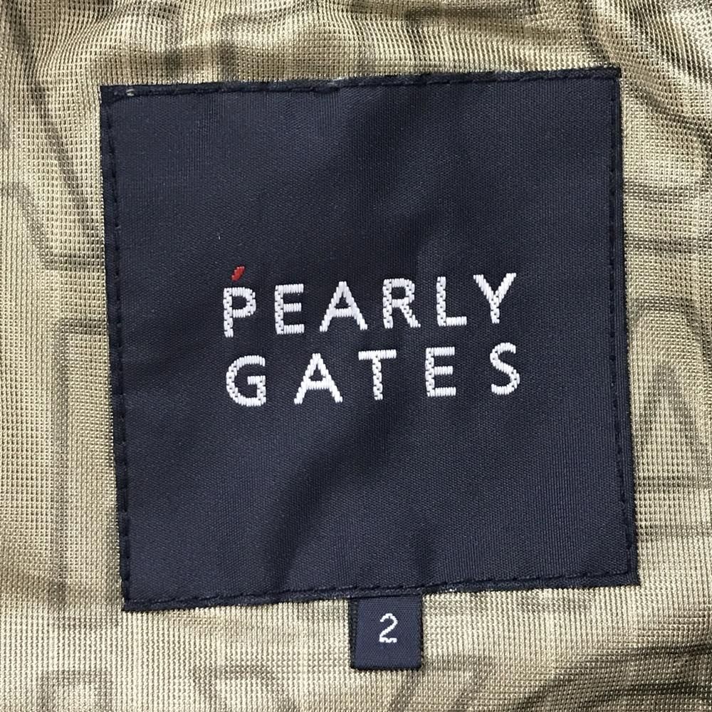 美品】パーリーゲイツ ジャケットブルゾン 黒 蓄熱裏地 ボーダー地模様