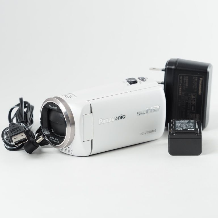 Panasonic パナソニック HDビデオカメラ V 480 MS 32 GB 高倍率90倍ズーム ホワイト HC W 14122
