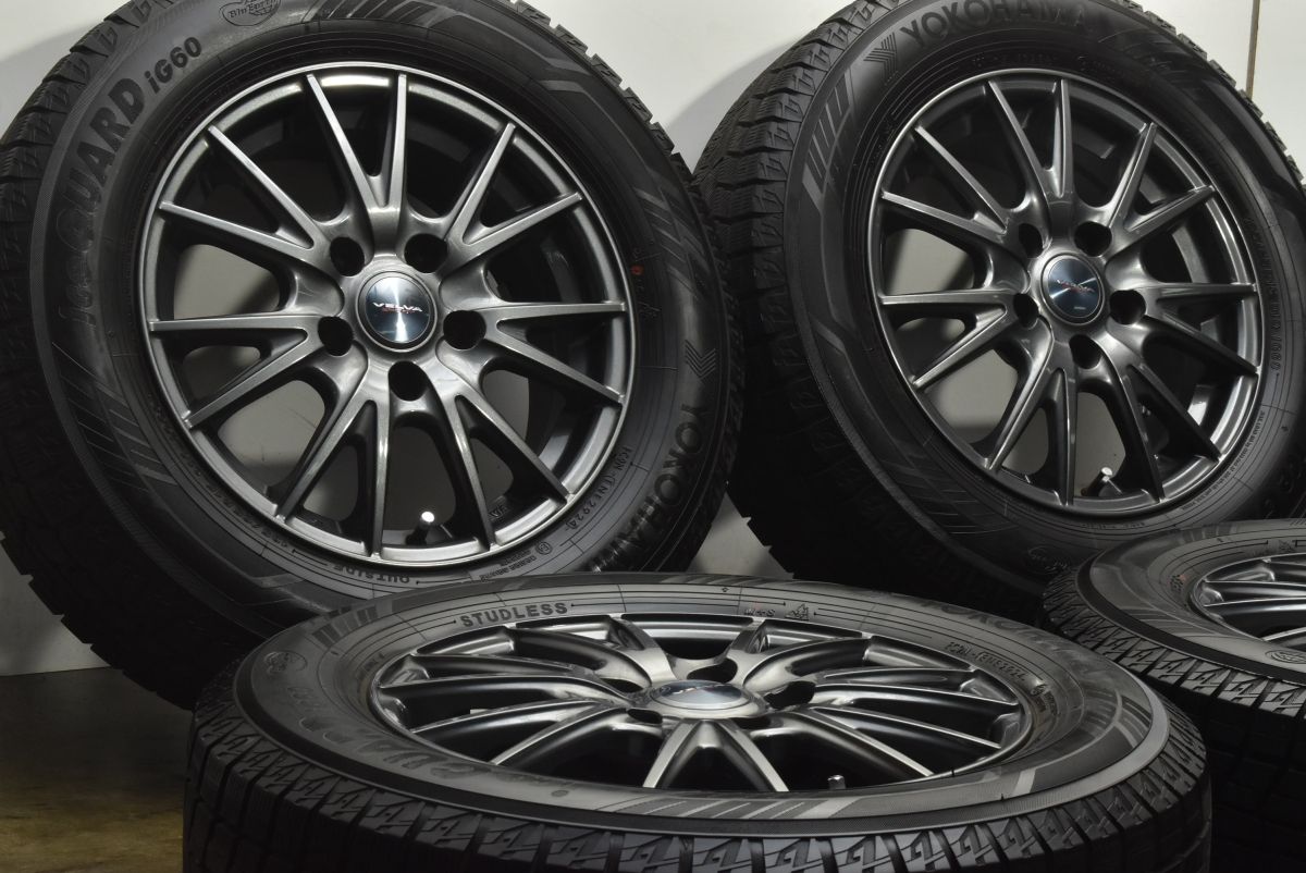 2024年製 バリ溝美品】WEDS VELVA 15in 6J +43 PCD114.3 ヨコハマ