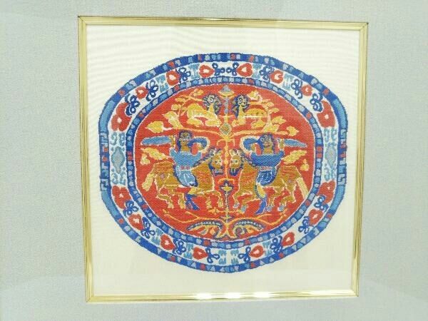 小島織物 額 コプト 騎馬人物文