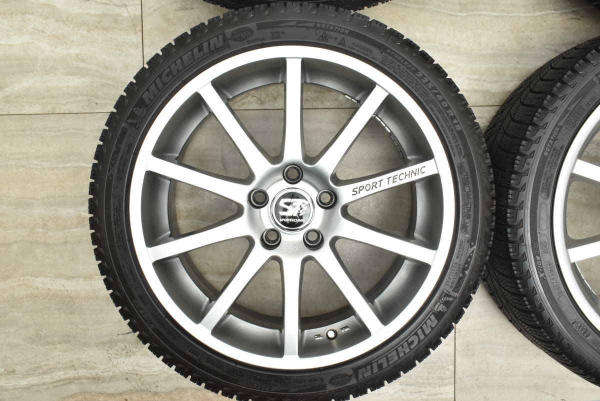  スポーツテクニック 18 in 7 5 J 51 PCD 112 ミシュラン X ICE XI 3 225 40 R アウディ A S フォルクスワーゲン ゴルフ 18インチ タイヤ ホイールセット