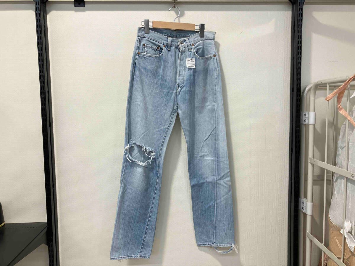 Levi’s リーバイス ジーンズ デニムパンツ 66後期 刻印6 チェーンステッチ ボタンフライ ダメージ 破れ有り ヴィンテージ メンズ