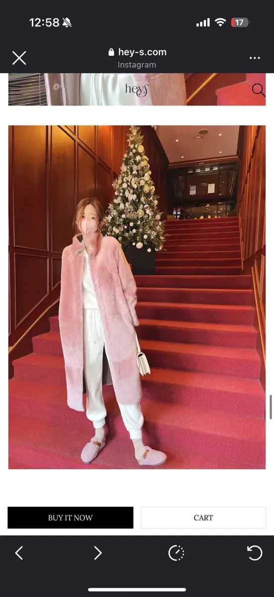 HEY S LOVE U ピンク ムートン