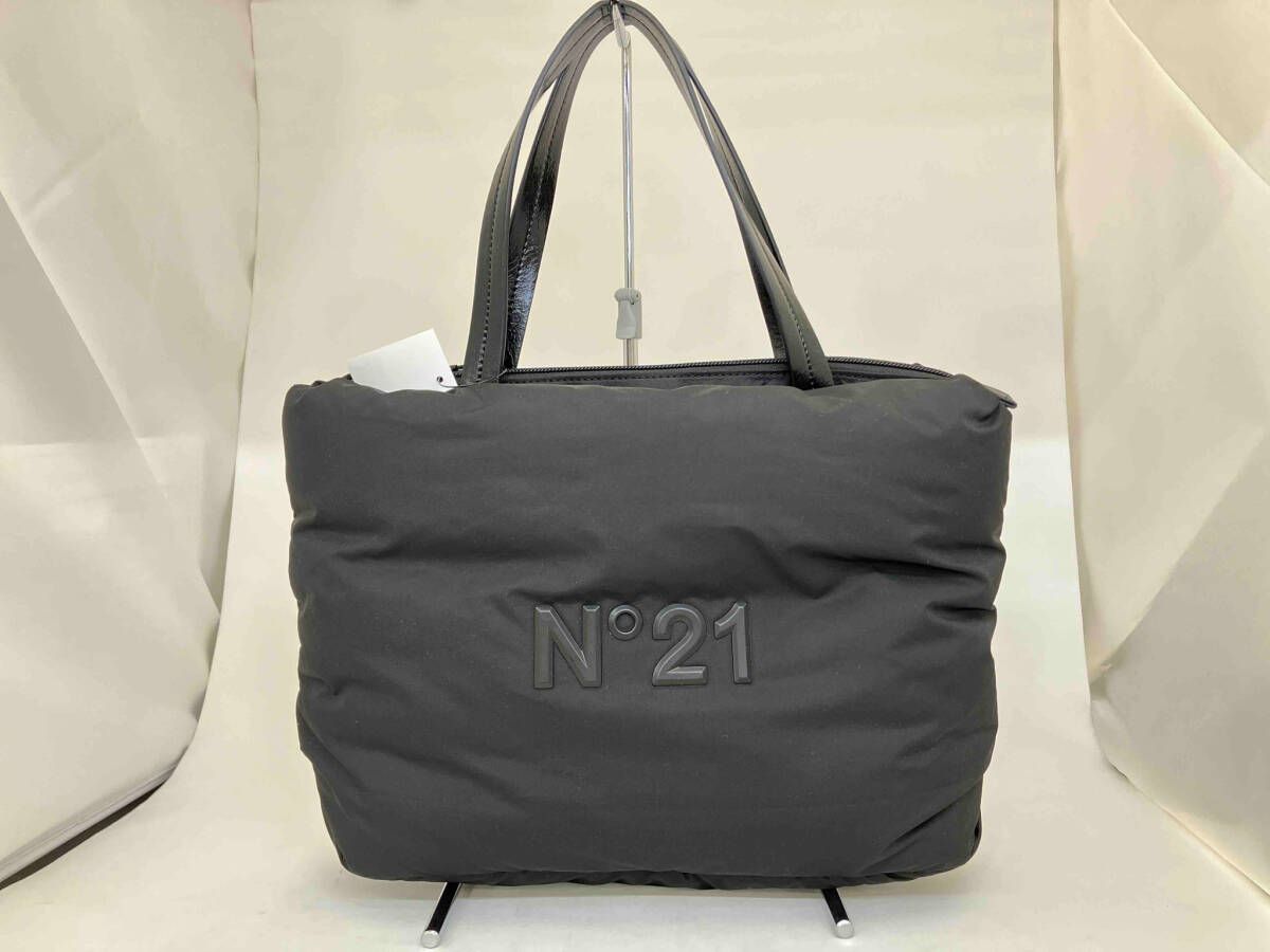 N°21 ヌメロヴェントゥーノ キッズ トートバッグ ショルダーバッグ ショルダー調節 パデッドナイロン ロゴ 中綿入り
