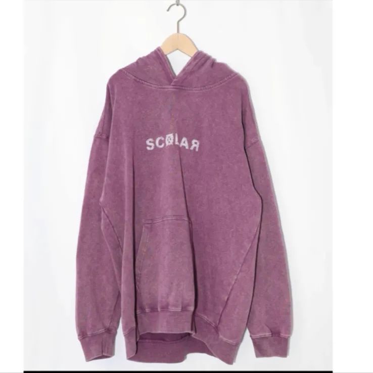 Scolar 超常現象プリント ケミカル加工裏毛パーカー