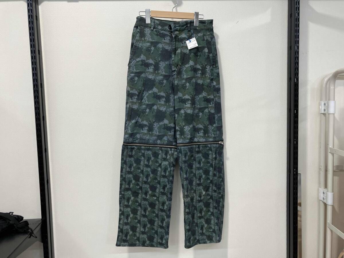 Roy reflect overjoy ロイ リフレクトオーバージョイ 迷彩ジップパンツ S 114 膝下部分取り外し 緑 グリーン レディース