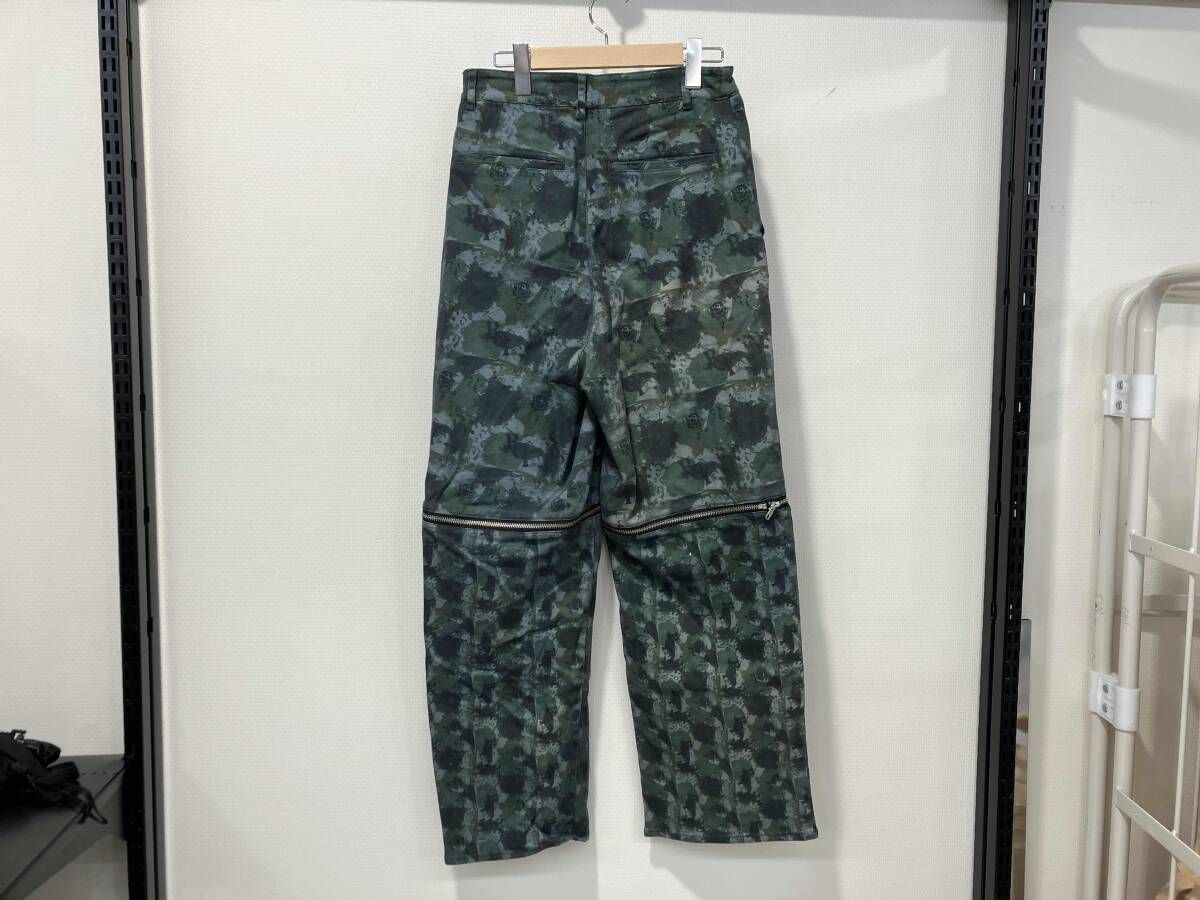 Roy reflect overjoy ロイ リフレクトオーバージョイ 迷彩ジップパンツ S ROY-114 膝下部分取り外し 緑 グリーン レディース