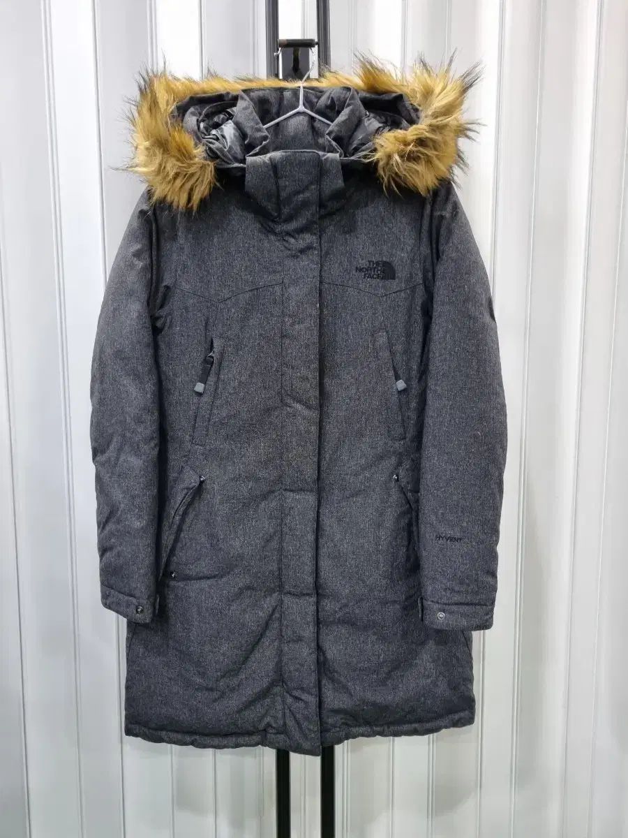 THE NORTH FACE ザノースフェイス フード ファー ダウンコート グレー