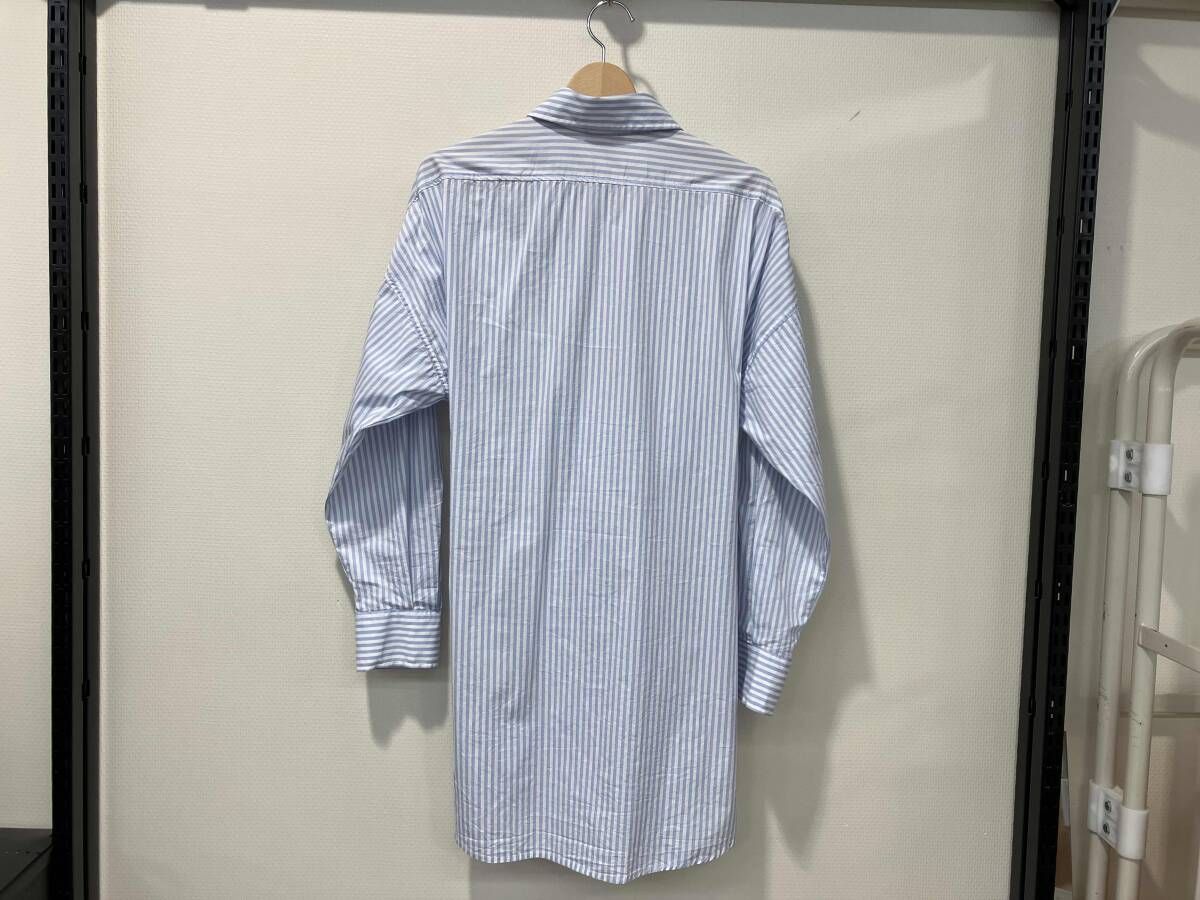 DIESEL ディーゼル D-Sizen-N 2 Short striped shirt dress 長袖シャツ size 38 ストライプ ライトブルー レディース