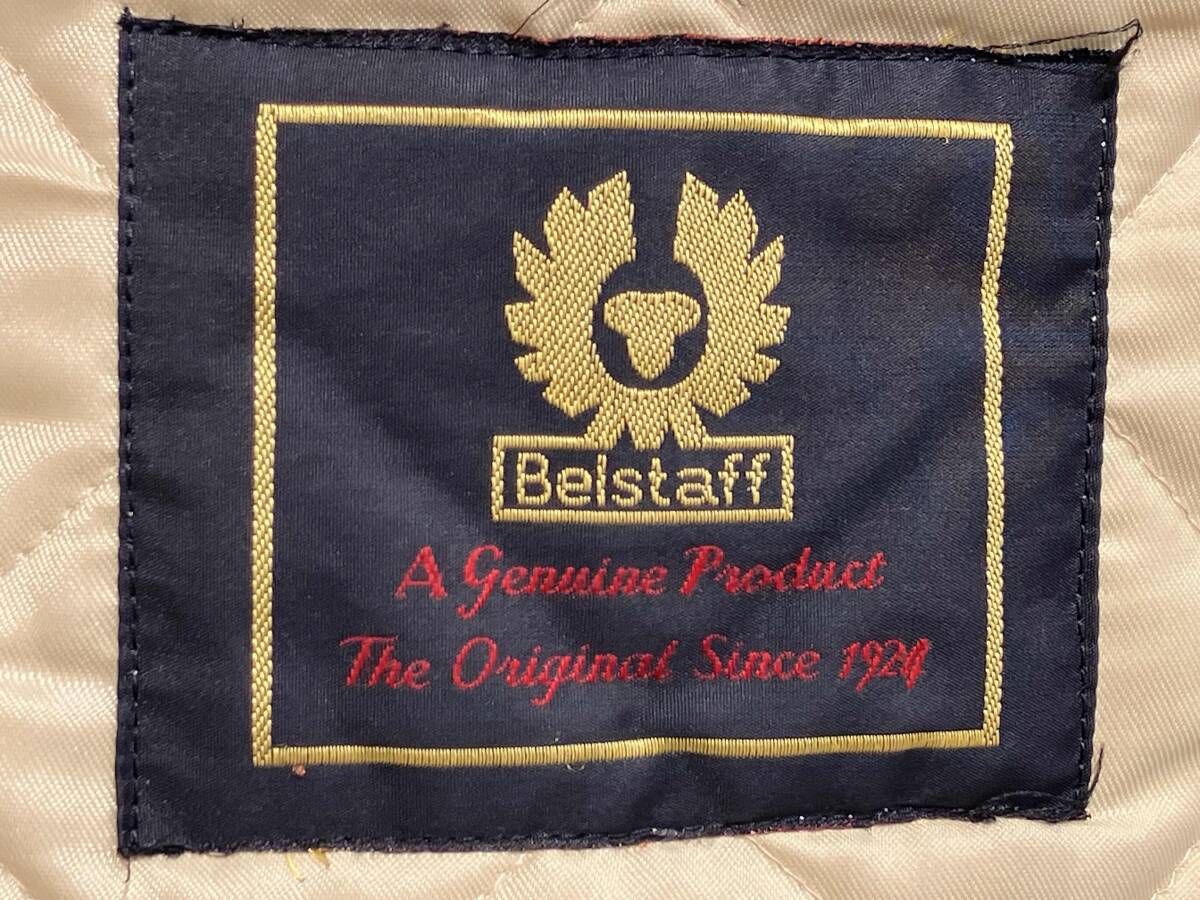 Belstaff ベルスタッフ キルティングジャケット S ベージュ made in Italy イタリア製 ライナー 汚れ有り 古着 メンズ アウター