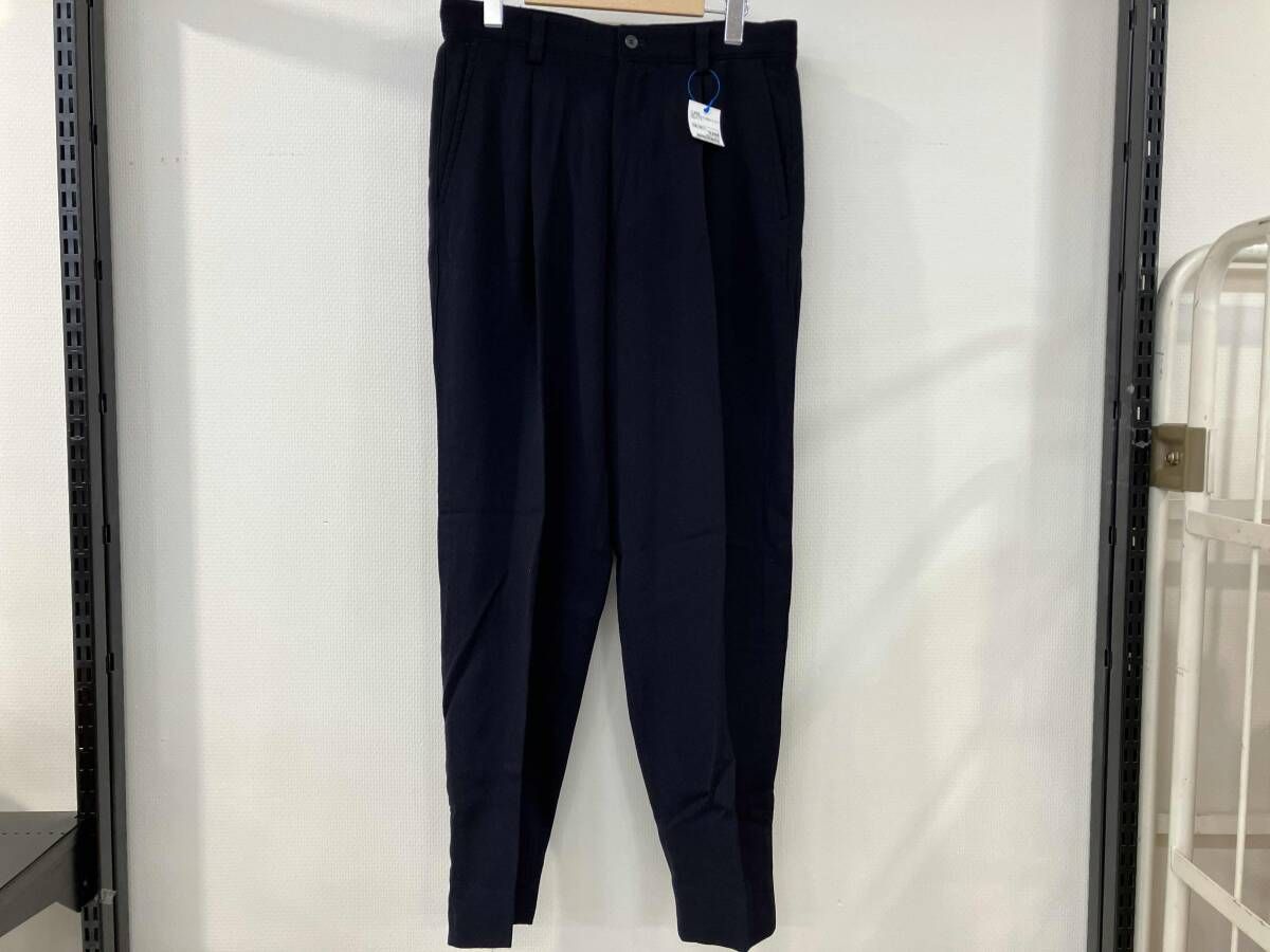 ISSEY MIYAKE MEN イッセミイヤケ メン メンズ パンツ スラックスパンツ ウール ネイビー 筆タグ 80 s 80年代 サイズL