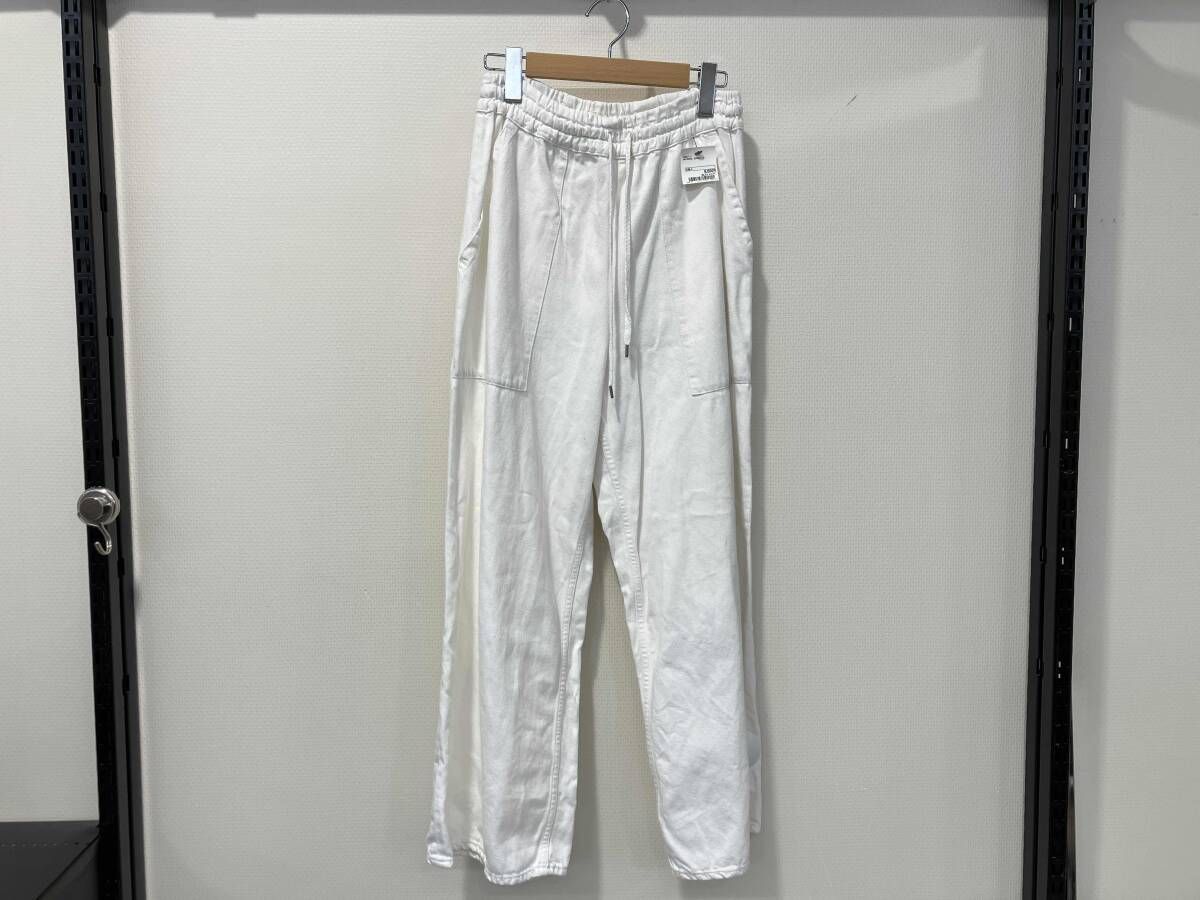 SEVEN ユニヴァーサルセブン リネンデニムイージーパンツ ワイドパンツ 白 ホワイト レディース